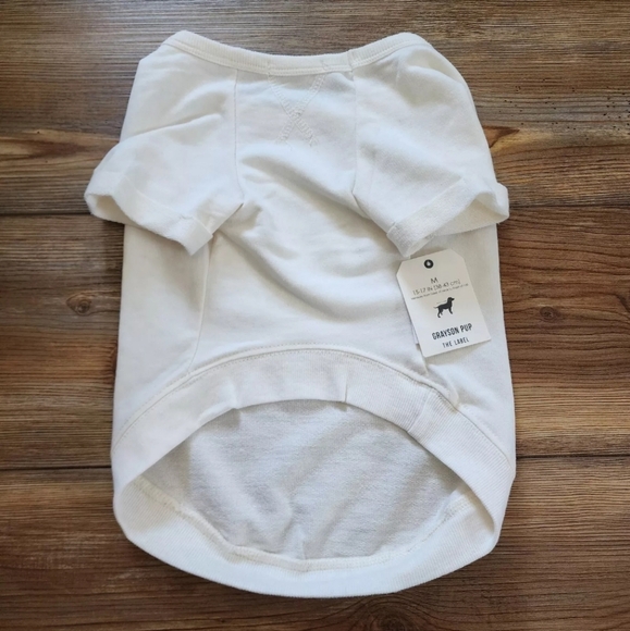 Dog Shirt M "Roommate of the Year" Cream NEW - Picture 2 of 3